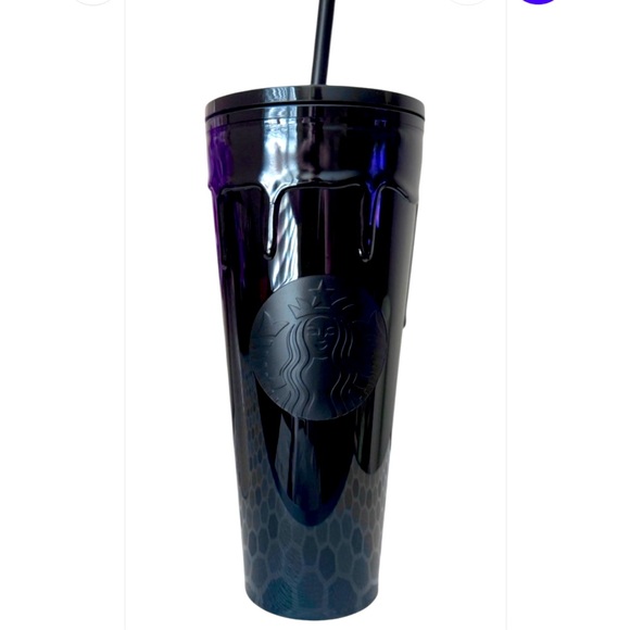 Starbucks Black Slime Cup New 2024 Halloween OOZE High Gloss Tumbler Venti 24oz - Picture 9 of 14